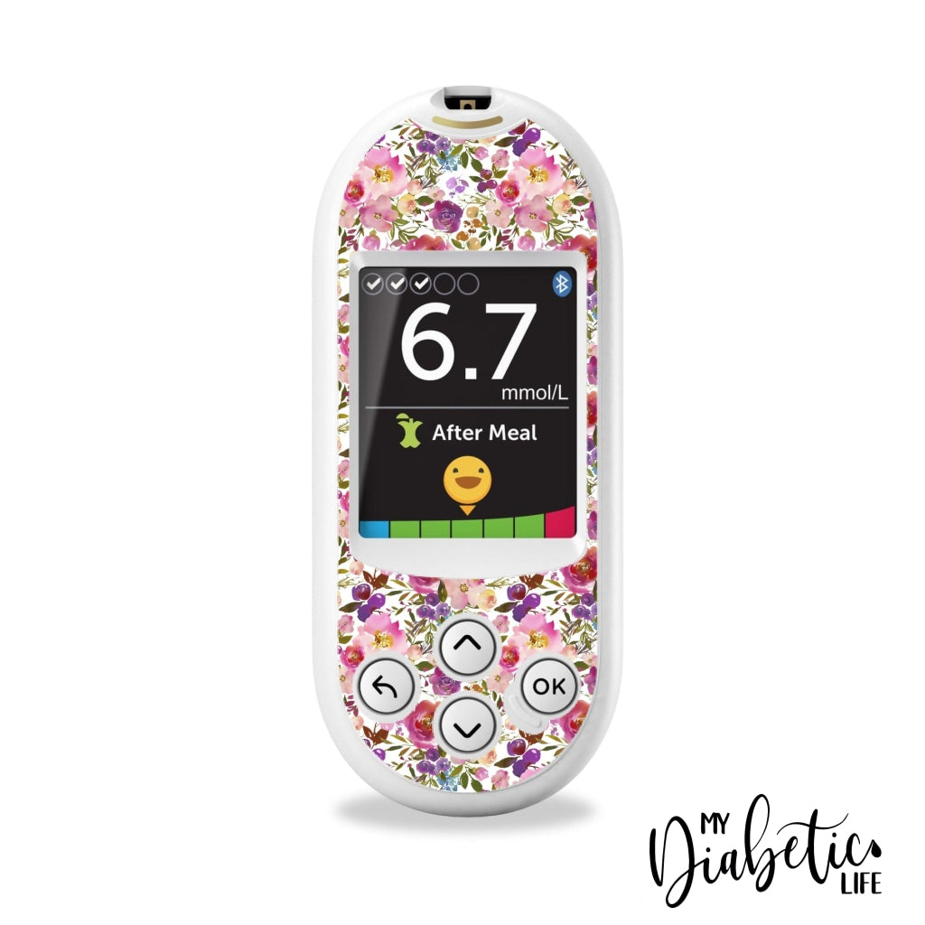 Spring Lush Floral- One Touch Verio Reflect Glucose Meter Sticker