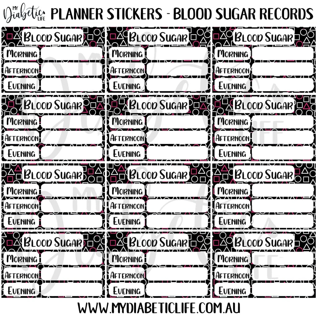 Squid Henchmen - 12 Blood Sugar Trackers For Planners Stickers