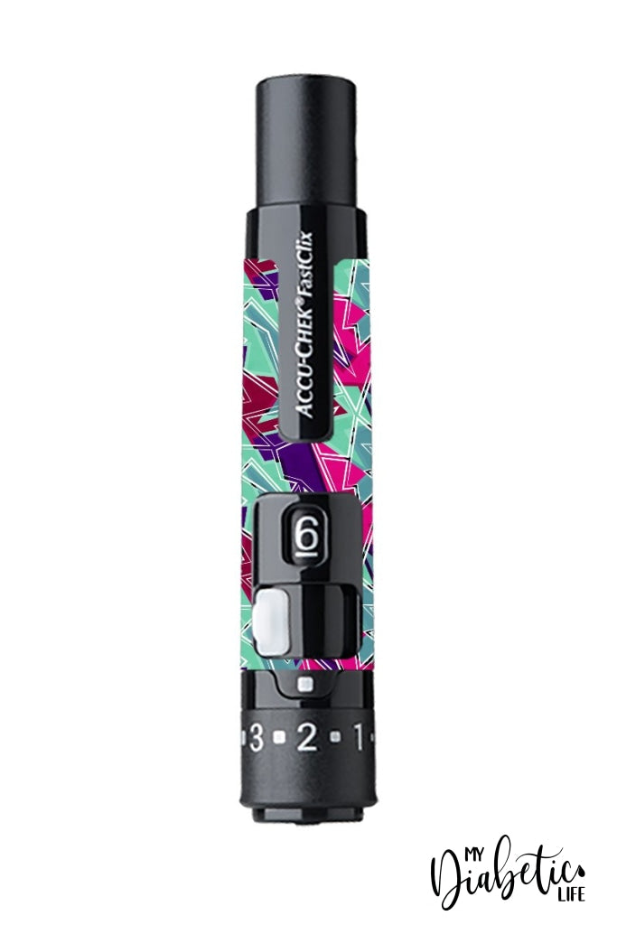 Squiggly Squigg - Accuchek Fast-Clix Lancet Device Peel Skin And Decal Sticker