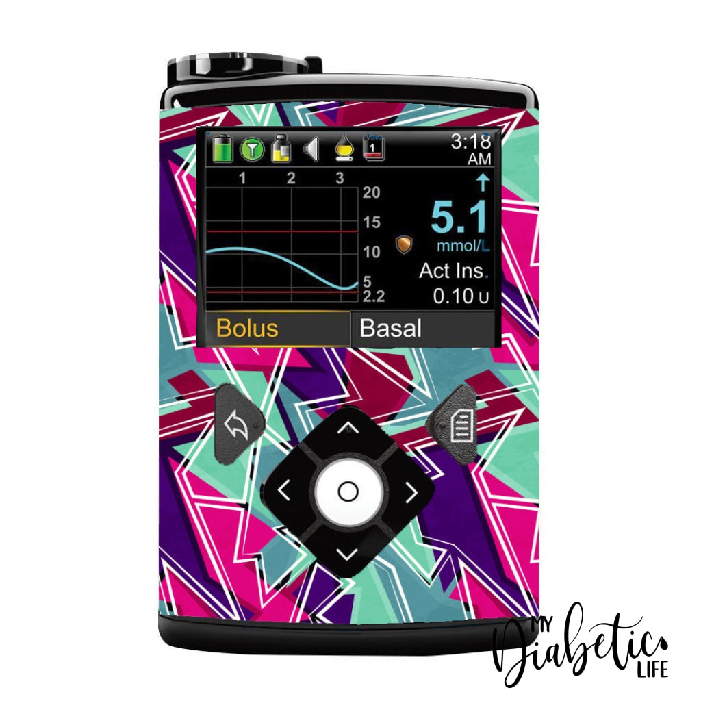 Squiggly Squigg - Medtronic Pump (630/640/670/770) Sticker Full Cover W/clip 630/640/670