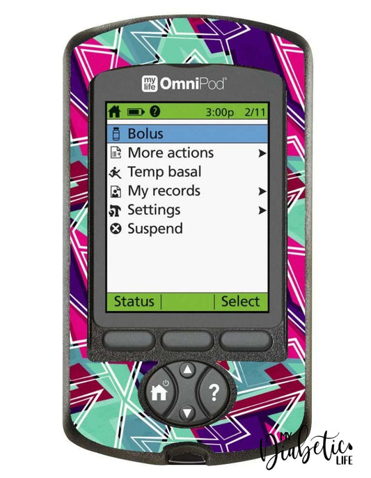 Squiggly Squigg - Omnipod Pdm Skin And Decal Glucose Meter Sticker