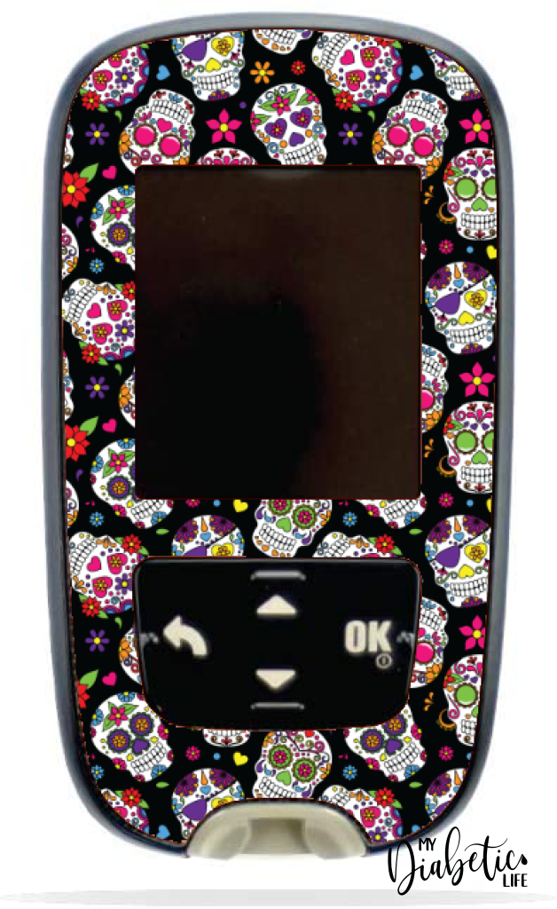 Sugar Skulls - Accuchek Guide Peel Skin And Decal Glucose Meter Sticker