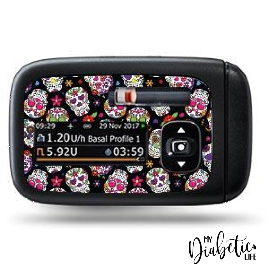 Sugar Skulls - Accu-Chek Insight Peel Skin And Decal Insulin Pump Sticker Accu-Chek