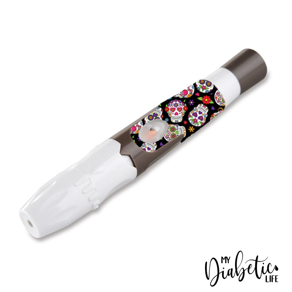 Sugar Skulls - Glucokey Lancing Device Sticker