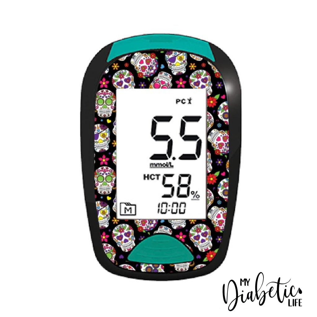 Sugar Skulls - Lifesmart Two Plus Peel Skin And Decal Glucose Meter Sticker Twoplus