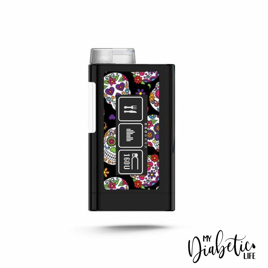 Sugar Skulls Day of the dead - Ypsopump Peel, skin and Decal, Insulin pump sticker - MyDiabeticLife