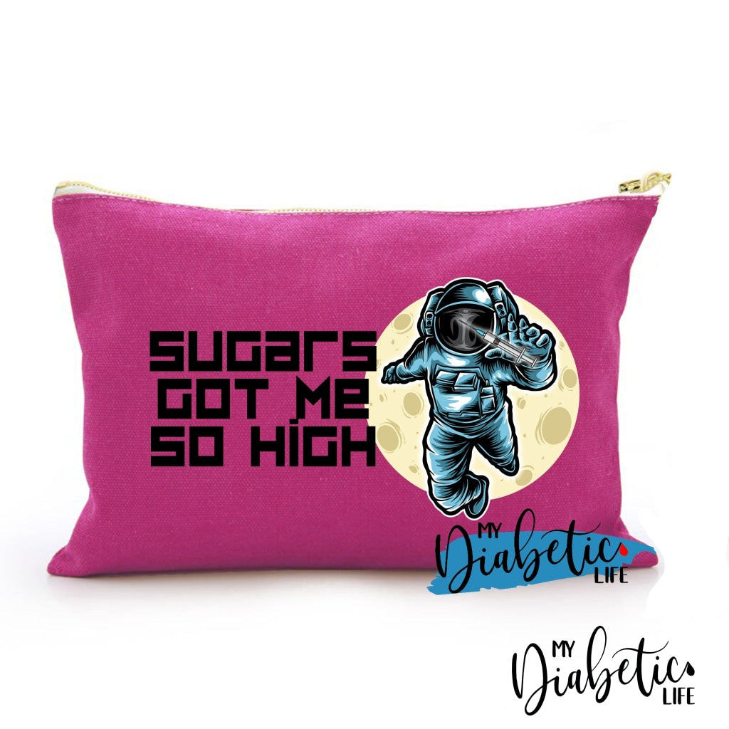 Sugars Got Me So High - Astronaut Carry All Storage Bag Dark Pink Storage Bags