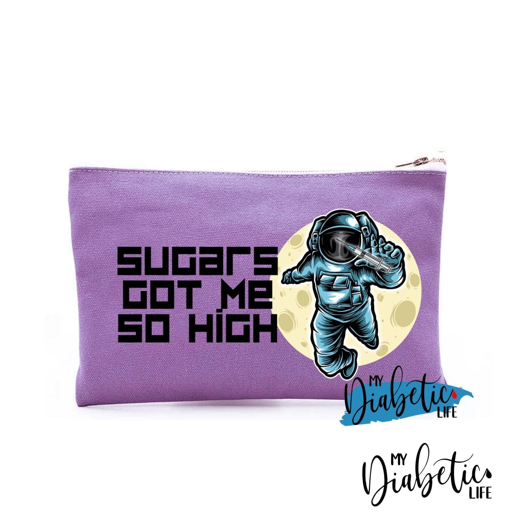 Sugars Got Me So High - Astronaut Carry All Storage Bag Purple Storage Bags