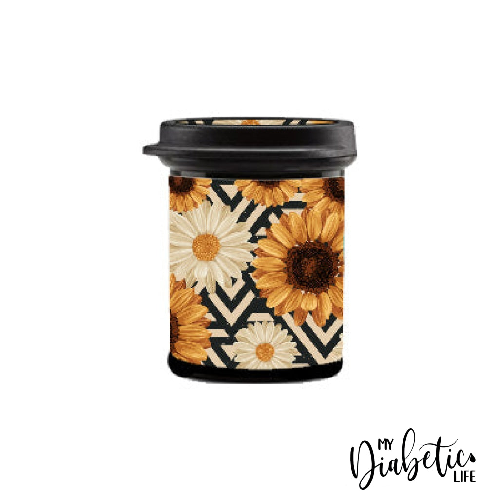 Sunflower #1 - Test Strip Canister Accuchek Instant Container