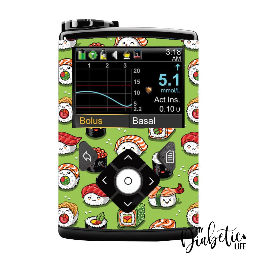 Sushi & Wasabi - Medtronic Pump (630/640/670/770) Sticker Full Cover W/clip 630/640/670