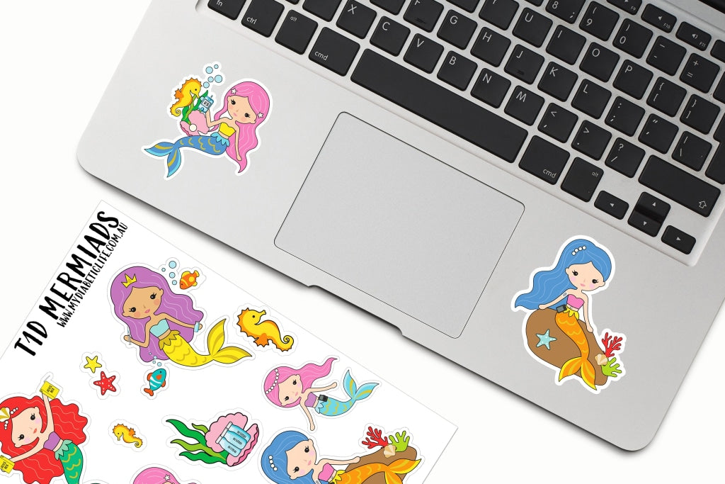 T1D Mermaids - 6 X 4 Sticker Sheet Stickers