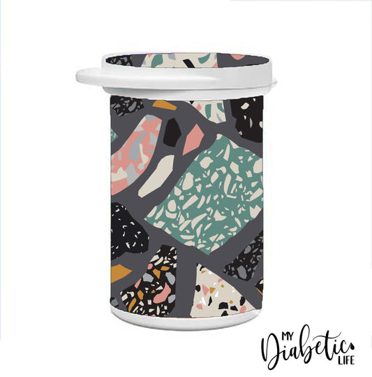 Terrazzo - Test Strip Canister Sticker Container