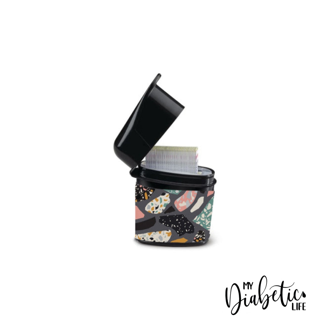 Terrazzo - Test Strip Canister Sticker Container