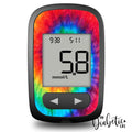 Tie Dye Spirals - Accu-Chek Guide Me Peel Skin And Decal Glucose Meter Sticker
