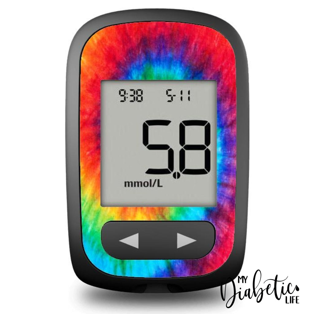 Tie Dye Spirals - Accu-Chek Guide Me Peel Skin And Decal Glucose Meter Sticker