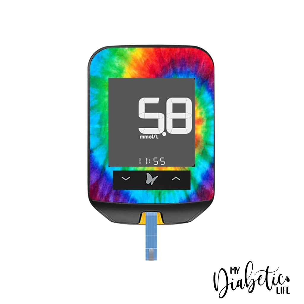 Tie Dye Sprial - Freestyle Optium Neo Peel Skin And Decal Glucose Meter Sticker Freestyle