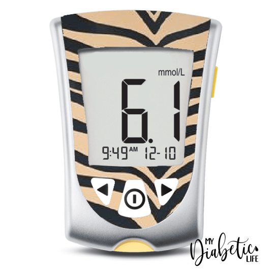 Tiger - Freestyle Optium Peel, skin and Decal, glucose meter sticker - MyDiabeticLife