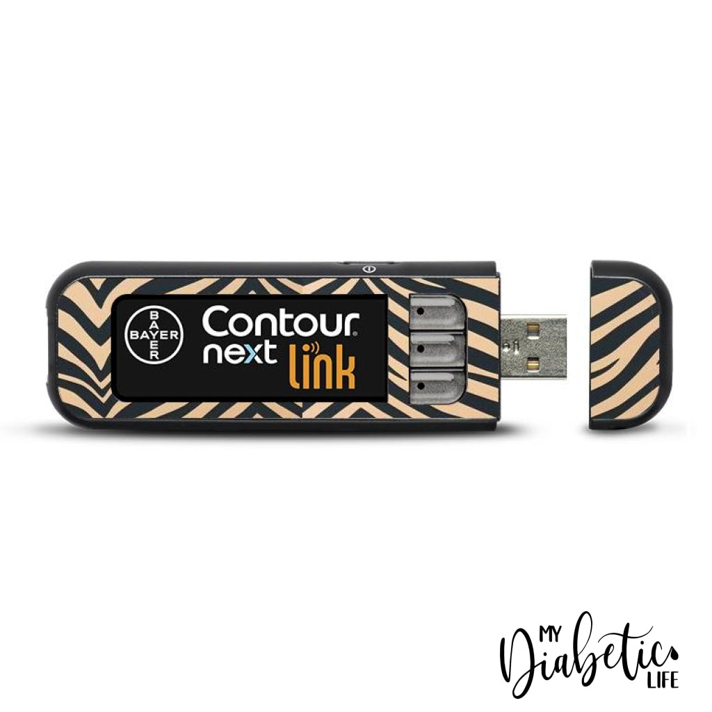 Tiger Kings - Contour Next Link USB Peel, skin and Decal, Glucose meter sticker - MyDiabeticLife
