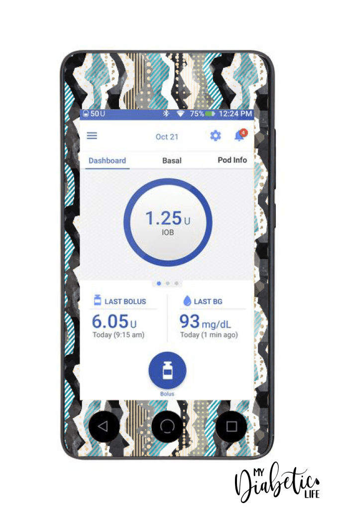 Torn - Omnipod Dash, skin and Decal, glucose meter sticker - MyDiabeticLife