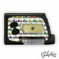 Multicoloured Tractors - Accu-Chek Spirit Combo, Peel, skin and Decal, insulin pump sticker - MyDiabeticLife