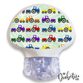 Multicoloured Tractors - Medtronic Enlite Peel, skin and Decal, cgm sticker - MyDiabeticLife
