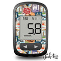 Travel Stamps - Accu-Chek Guide Me Peel Skin And Decal Glucose Meter Sticker