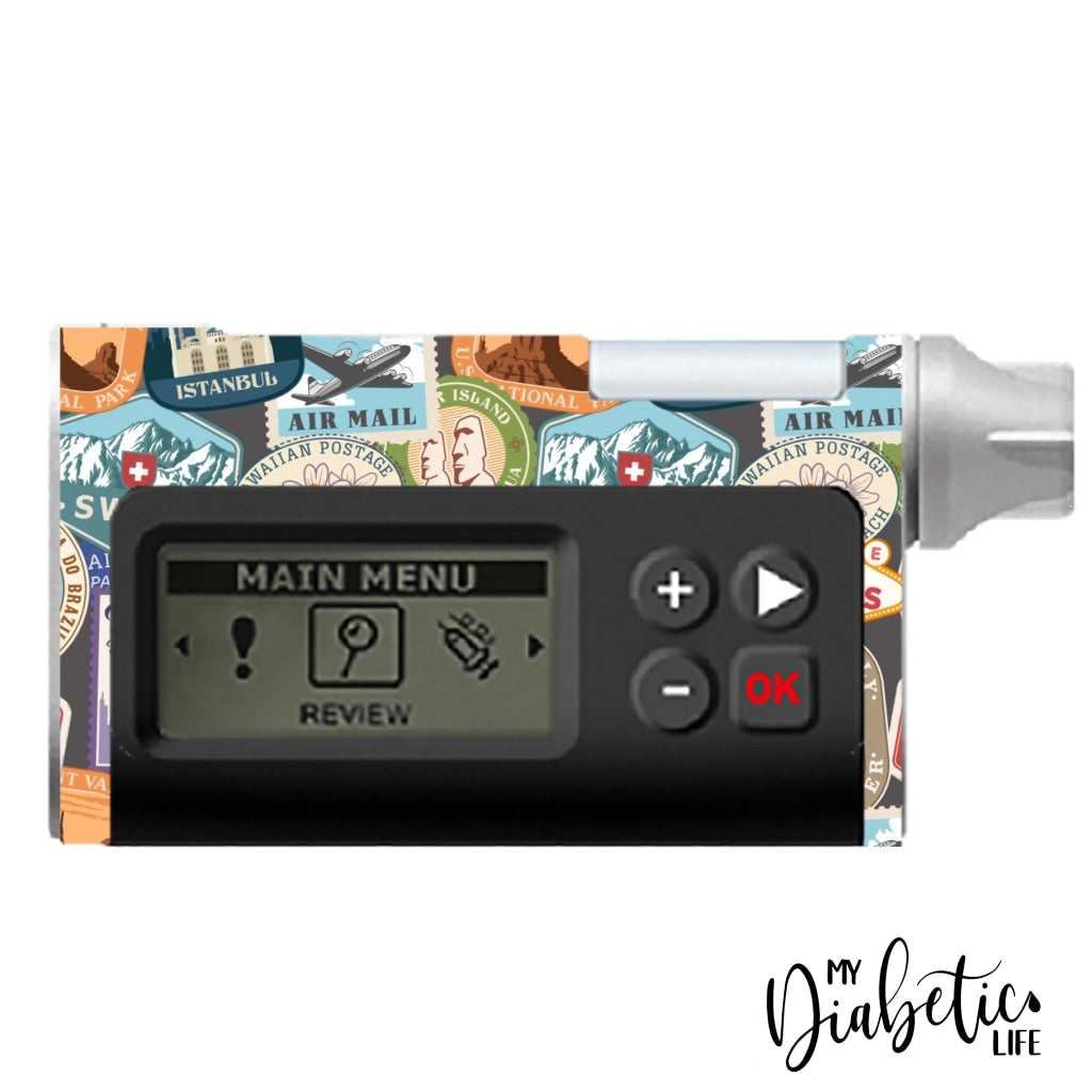Travel Stamps - Dana Rs Insulin Pump Sticker Peel Skin And Decal Rs