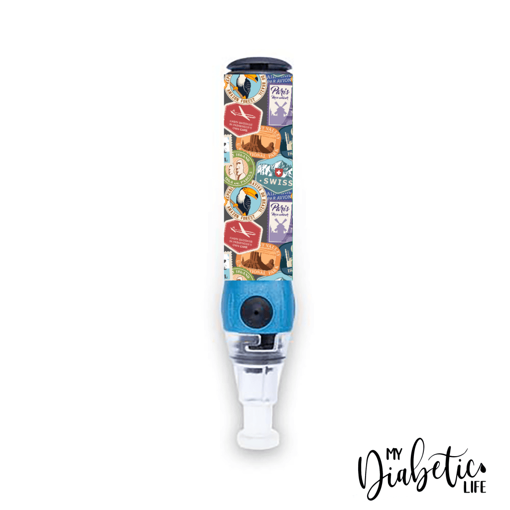 Travel Stamps & Stickers - Genteel Lancing Device Peel Decal Skin Sticker