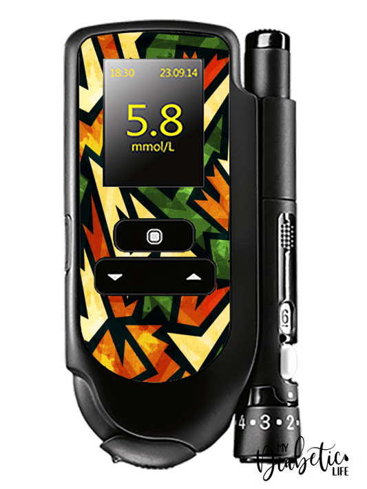 Tribal One - Accu-chek Mobile Peel, skin and Decal, glucose meter sticker - MyDiabeticLife