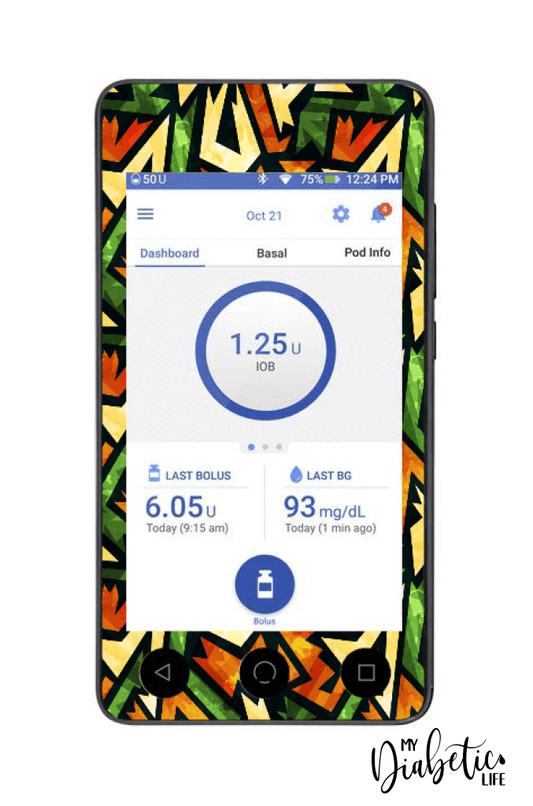 Tribal One - Omnipod Dash, skin and Decal, glucose meter sticker - MyDiabeticLife