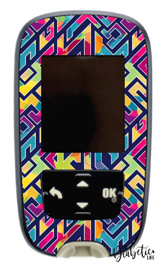 Tribal Three - Accu-chek Guide Peel, skin and Decal, glucose meter sticker - MyDiabeticLife