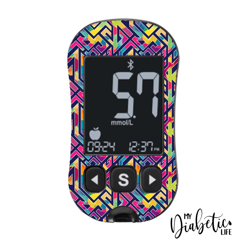 Tribal Three - Caresens Dual Peel Skin And Decal Glucose Meter Sticker
