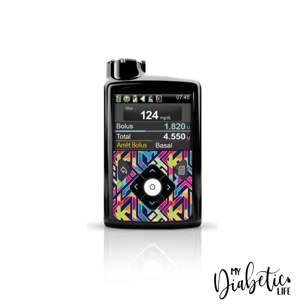 Tribal Three - Medtronic Pump (630/640/670/770) Sticker Front Mini 630/640/670