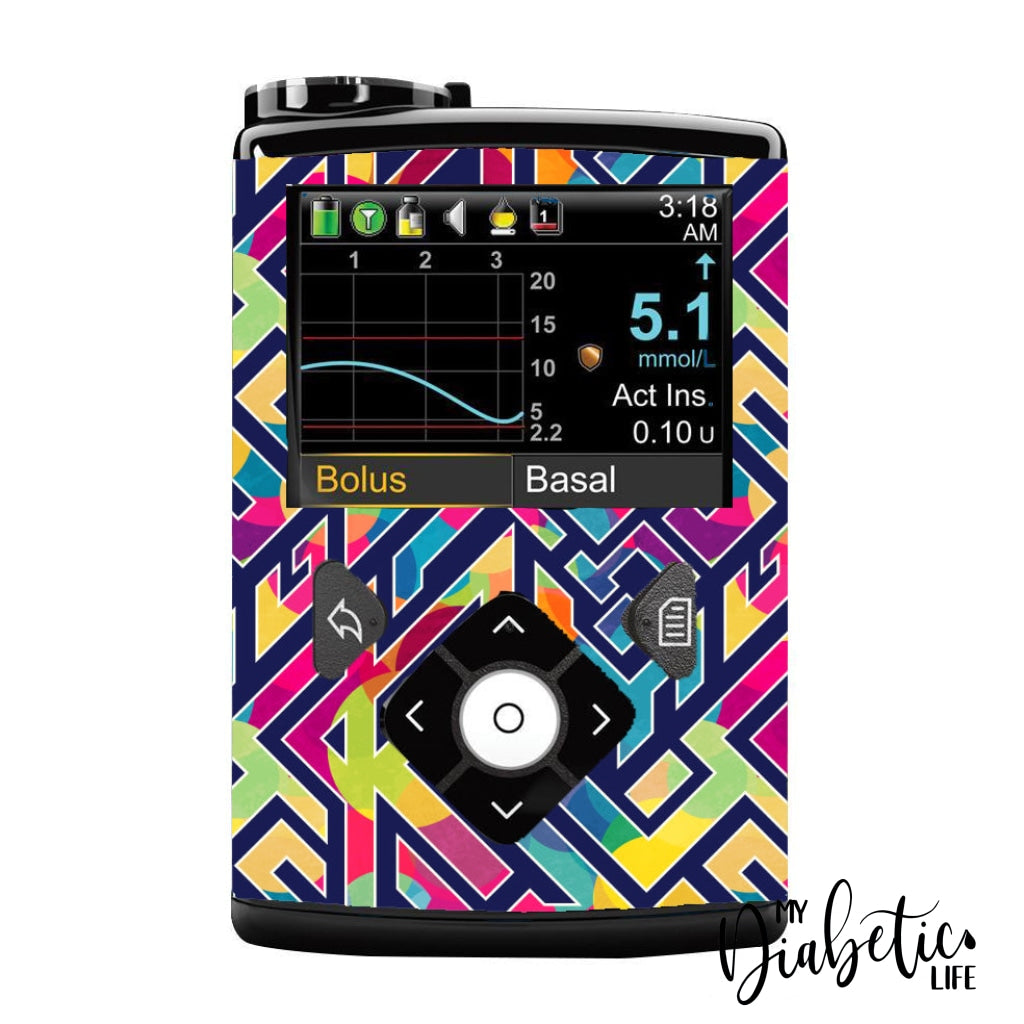 Tribal Three - Medtronic Pump (630/640/670/770) Sticker Full Cover W/clip 630/640/670