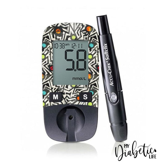 Tribal Two - Accu-chek Active Peel, skin and Decal, glucose meter sticker - MyDiabeticLife