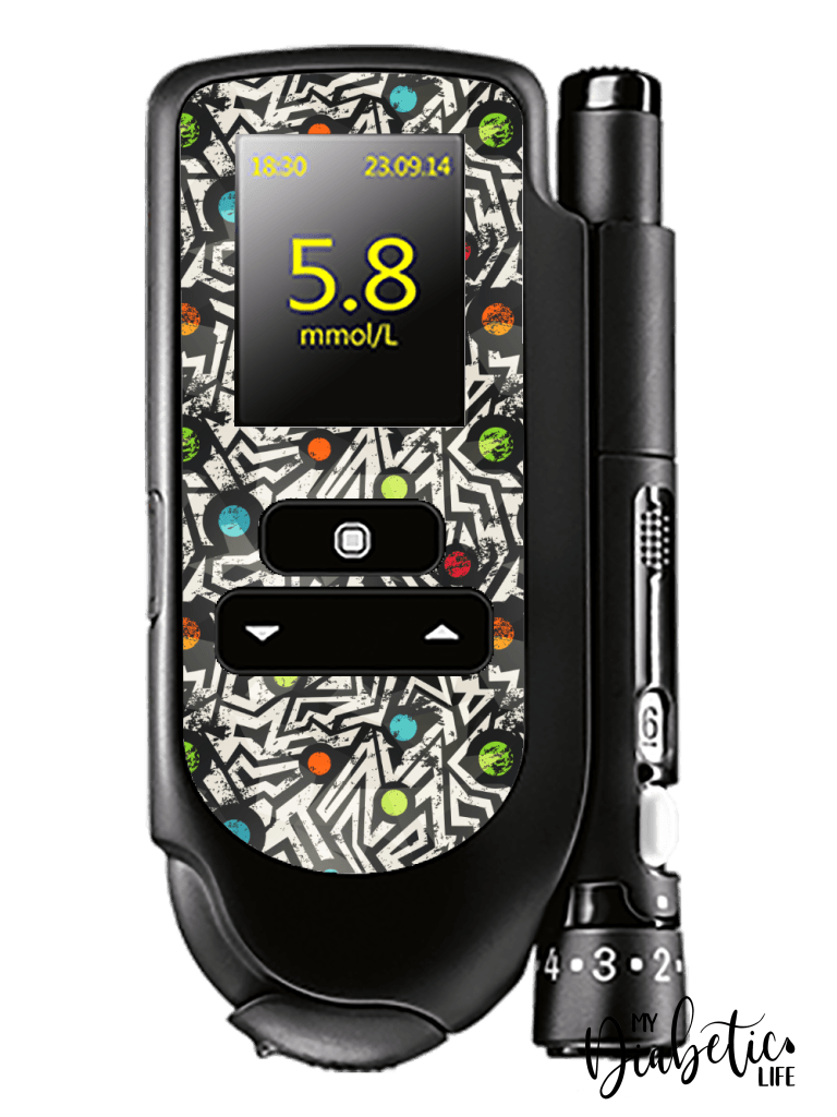 Tribal Two - Accu-chek Mobile Peel, skin and Decal, glucose meter sticker - MyDiabeticLife