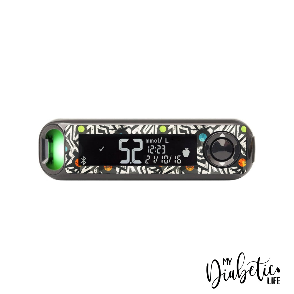 Tribal Two - Contour Next One Peel, skin and Decal, glucose meter sticker - MyDiabeticLife
