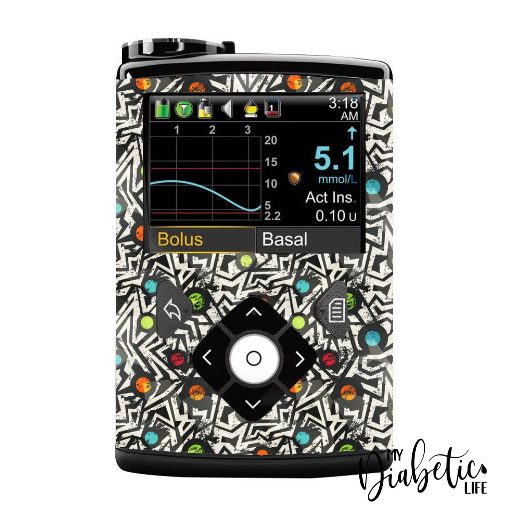 Tribal Two - Medtronic Pump (630/640/670/770) Sticker Full Cover W/clip 630/640/670