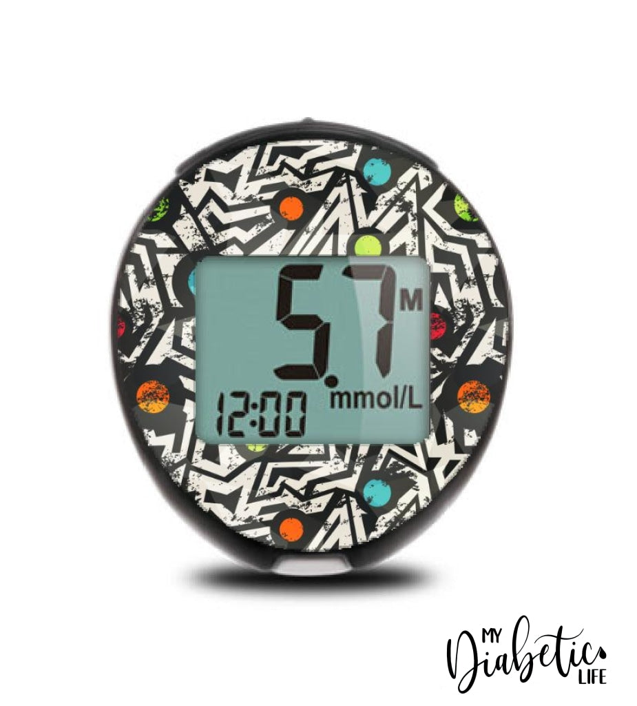 Tribal Two - True Metrix Go Peel Skin And Decal Glucose Meter Sticker Go