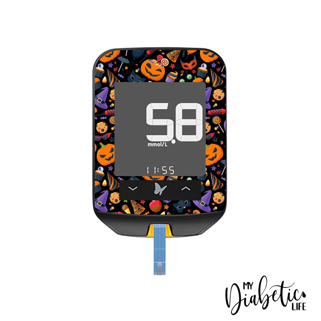 Trick Or Treat - Freestyle Optium Neo Peel Skin And Decal Glucose Meter Sticker Freestyle