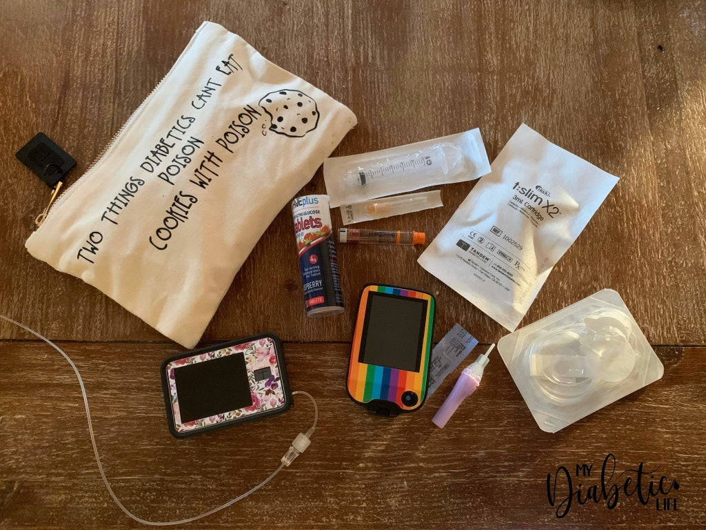 Two things diabetics cant eat, poison & poison cookies - Insulin test kit bag, diabetes accessories, storage bag for medication - MyDiabeticLife