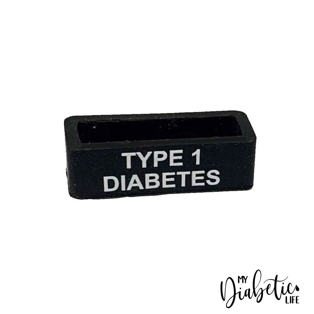 Type 1 Diabetes - Printed Watch Sleeve Black Wearable Id Notifications