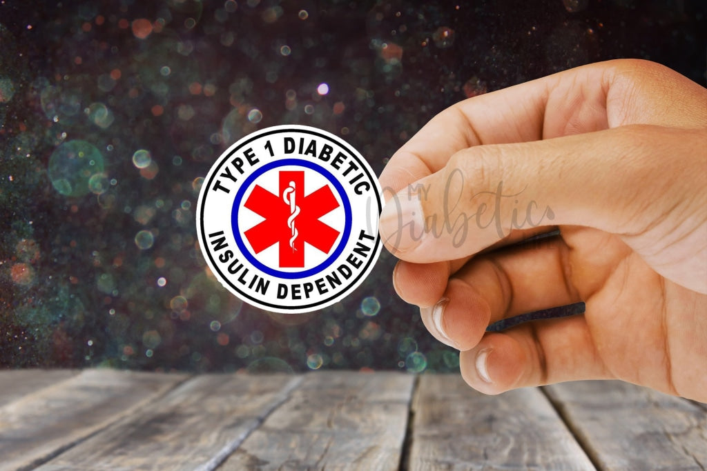 Type 1 Diabetic Insulin Dependant - Medical Alert- Sticker Stickers