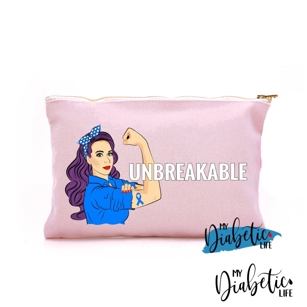 Unbreakable - Diabetes Carry Bag Diabetic Accessories Storage For Medication Light Pink Storage Bags