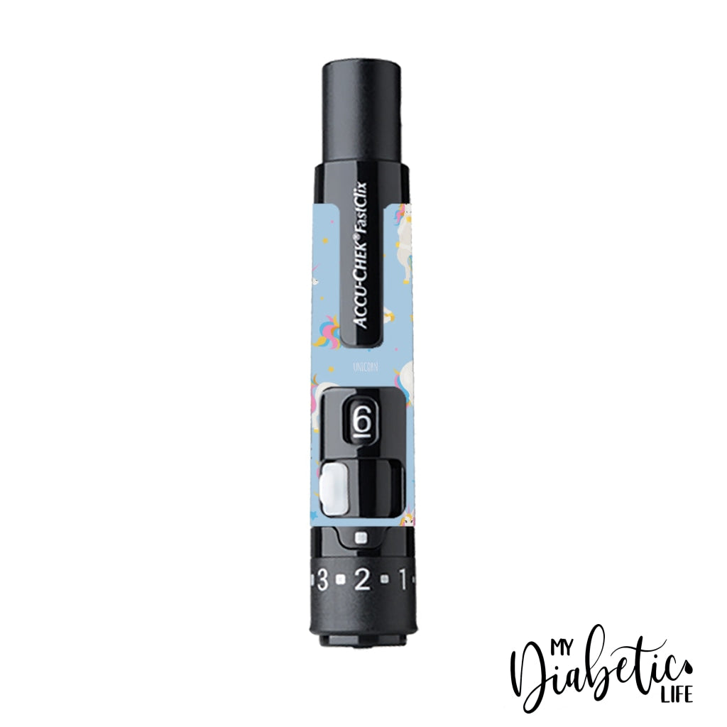 Unicorn Yoga - Accu-Chek Fast-Clix Sticker Accuchek