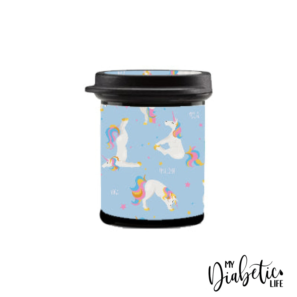 Unicorn Yoga - Test Strip Canister Sticker Container