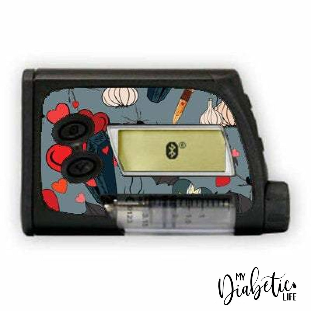 Vampire Slayer Diaries - Accu-Chek Spirit Combo, Peel, skin and Decal, insulin pump sticker - MyDiabeticLife