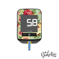 Vintage Mint & Roses  - Freestyle Optium Neo Peel, skin and Decal, glucose meter sticker - MyDiabeticLife