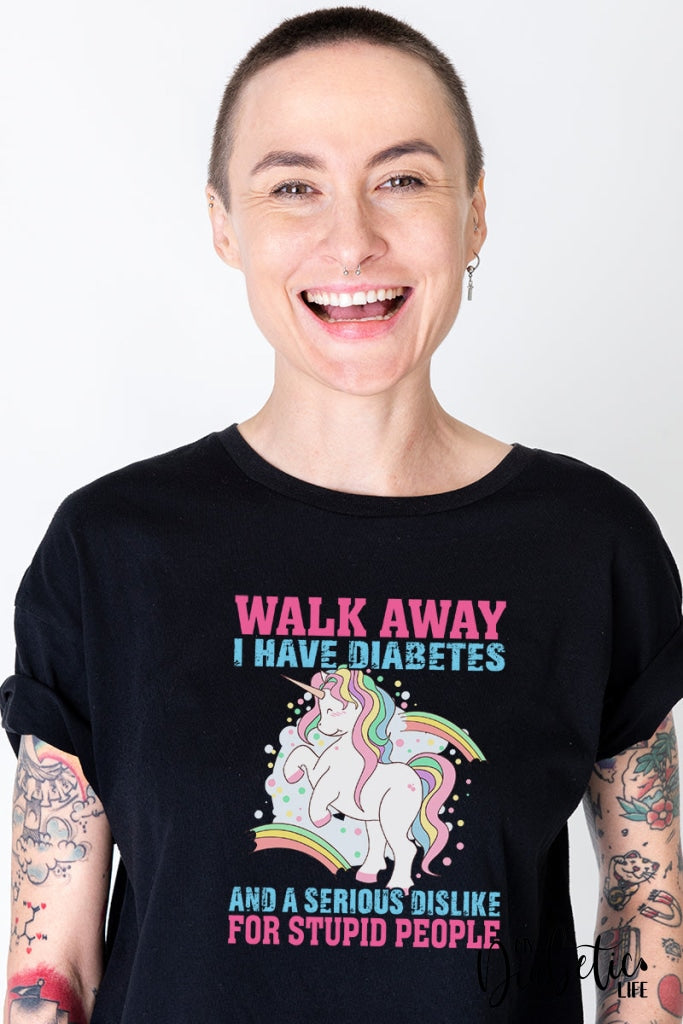 Walk Away I Have Diabetes - Unisex T-Shirt S / Black Shirts