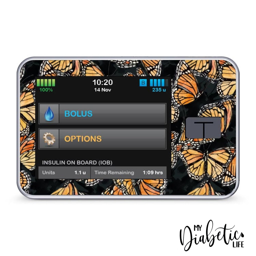 Wandering Monarch - Tandem T:slim X2 Pump Sticker X2